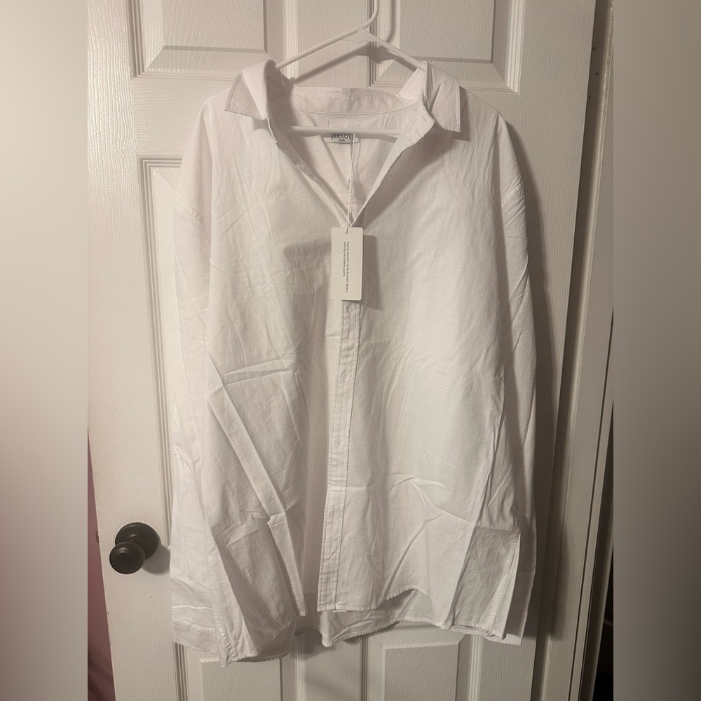 Men’s Casual Long Sleeve Cotton Linnen Button Down Shirt XXXL